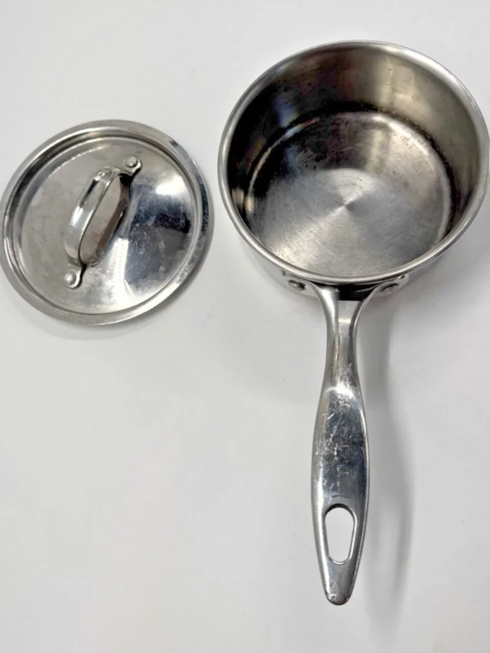 Revere Ware SX Stainless Steel Sauce Pan & Lid Set 1 Qt Heavy Duty Copper Bottom
